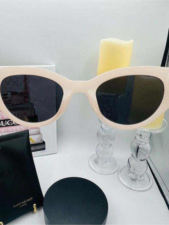 Kurt Geiger Cat Eye Sunglasses Ivory with Dark Lenses main image 8